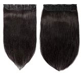 Forever Young One Piece Off Black 1B# Clip in Human Hair Extensions 40g - 100g (18" - 90g)