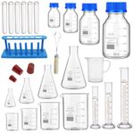 Spylx Complete Science Lab Equipment Kit which is perfect for chemistry lab - Borosilicate Glass Beakers, Conical Flasks and more - Ideal for Chemistry Labs, laboratory equipment for lab