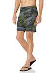 Fox Racing Men's Overhead Stretch Fhe 18" Boardshorts,31,Green Camo Board Shorts