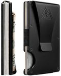 Mountain Voyage Minimalist Wallet for Men & Women with Money Clip or Cash Strap - RFID Blocking Metal Wallet for Men - Scratch Resistant Slim Card Holder Wallet - Front Pocket Wallet for Men & Women