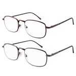 EYEGUARD High Magnification Power 2 Pairs Spring Hinge Reading Glasses Ultra Clear Men & Women Reader(+4.50+5.00 +5.50+6.00)