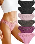 Which is Seamless Underwear for Women Sexy No Show Bikini Panties Lace Ladies High Cut Hipster Invisible Cheeky 6 Pack S-XL