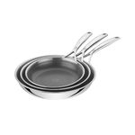 ZWILLING Peak 3-Piece Frying Pan Set (20, 24, 28 cm), Ceraforce HyCoat, 18/10 Stainless Steel