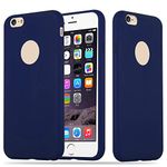 cadorabo Case works with Apple iPhone 6 / iPhone 6S in CANDY DARK BLUE - Shockproof and Scratch Resistant TPU Silicone Cover - Ultra Slim Protective Gel Shell Bumper Back Skin