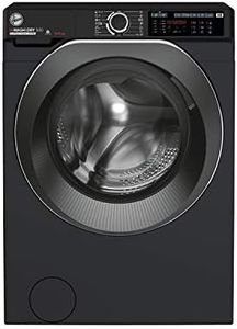 Hoover H-WASH&DRY 500 Freestanding Washer Dryer, 9 Kg Wash + 6 Kg Dry, 1400 RPM, Combined Cycle Class D, Wi-Fi & Bluetooth, Auto Care & Hygiene Cycle, Black, 60x58x85 cm - HD 496AMBCB/1-80