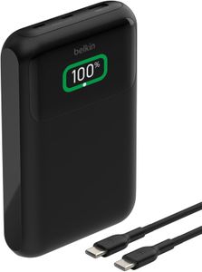 Belkin BoostCharge 20K 3-Port Power Bank – USB-C & USB-A Fast Charger, Black