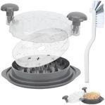 Chicken Shredder Effortless, XICEN Upgrade Chicken Breast Shredder Anti-Slip Base, Professional Versatile Premium Kitchen Tool, Material BPA-Free, Including Isolation Bowls and Cleaning Brush