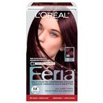 L’Oréal Paris Feria Multi-Faceted Shimmering Permanent Hair Dye, 36 Deep Burgundy Brown, Permanent Hair Color for Long Lasting Hair Dye with Bonding Complex Conditioner, Pack of 1 (Packaging May Vary)