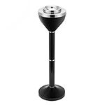 CO-Z Ashtray with Lid, Smokeless Standing Outdoor Ashtray for Home Garden Patio Cigarettes Ash Butt Disposal, 24"or 16.5" Stainless Steel Windproof Stand Outside Cigar Container Ash Tray, Black