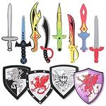 12 Pack Foam Swords and Shields Pla