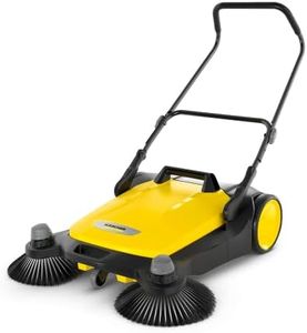 Kärcher S 6 1.766-460.0, (Max. Area Capacity: 3000 m²/h, Side Brush, 38 l, Working Width: 860 mm, Ergonomic Push bar, self-Standing Sweeping Container), Yellow