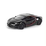 Toyfinity Kid Premium Metal Car With Opening Doors, Pull Back Action, And Precise Detailing - Ultimate Quality For Automotive Enthusiasts (Buggati, Black)