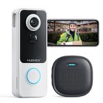 Mubview Doorbell Camera Wireless No Subscription, Smart Video Doorbell Wireless with Chime, 2 Way Talk, 1080p, Night Vision, Human Detection, Local/Cloud, WiFi Door Bell Cameras for Home Security