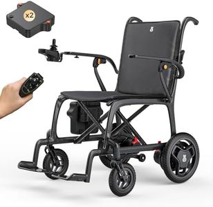 22lbs Lightest Folding Electric Wheelchair, Remote Control, 28Miles Range, 100% Carbon Fiber, Easy Foldable Electric Wheelchair for Adults, Lightweight Power Wheelchair for Travel, Airline Approved