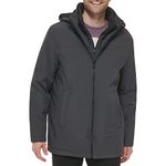 Calvin Klein Men's Water and Wind Resistant Hooded Coat from Fall Into Winter Jacket, Transitional Iron, M