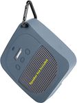 Zitel Silicone Case Compatible for Bose SoundLink Micro Portable Bluetooth Speaker Stand Up Cover with Carabiner (Case Only) - Stone Blue