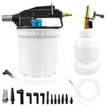 SIXIWANZI 2L Vacuum Brake Bleeder Kit 2L Pneumatic Brake Bleeder Kit One Person Brake Bleeder with 2L Brake Fluid Extractor and 1L Refilling Bottle