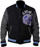 e Genius Mens American Varsity Letterman Black Baseball Bomber Jacket Men - High School College Baseball Jackets