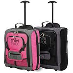 Aerolite MiniMAX 30L EasyJet 45x36x20 Maximum Size Cabin Hand Luggage Under Seat Trolley Backpack Carry On Cabin Hand Luggage Bag with 2 Year Warranty (Black + Pink)