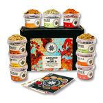 Nature Kitchen Around The World Gourmet Seasoning Gift Set 9 Spice Pots Perfect for At Home Friends and Family dining. Thai, Mexican, Piri Piri, Greek, Shawarma, Italian