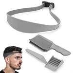 RUIENGCOMM 3Pcs Curved Fade Comb Hair Cutting Barber Guide Comb Flat Top Comb for Men Neckline Shaving Template Neckline Shaving Template for Men Salon Hairdressing Barber or At Home