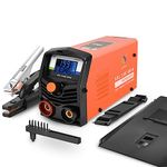 HITBOX 135A Stick Welder, 110/220V Dual Voltage 2 IN 1 ARC MMA Lift TIG Welder Machine with Synergic Control, Mini Portable Welding Machine with IGBT Hot Start Arc Force Anti-Stick LCD Digital Display