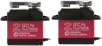 KEAcvise 2-Pack high Torque Metal Gear Digital servo Motor 25kg 0.13s 6.8v for 1/8 1/10 rc Cars Like trx4m servo and scx24 servo with 180-degree Control Angle Compatible with mg996r servo