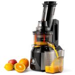 Ventray Juicer Machine Electric Masticating Juice Extractor Maker for Citrus Orange Fruit Vegetable with Quiet Motor & Large Feed Chute, Vertical Compact Design and Easy Clean (809)