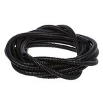 Sourcingmap 5 M 7 x 10 mm Plastic Flexible Corrugated Conduit Tube for Garden,Office Black