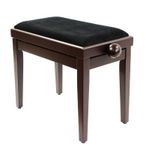 Legato Adjustable Height Cushioned Seat Piano Bench (Satin Rosewood)