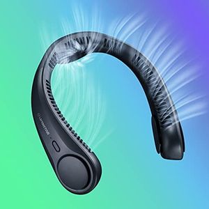 Portable Neck Fan with an Advance Back Fan, Battery Operated Personal Fans, Rechargeable Hands-Free Bladeless Air Conditioner, 4000 mAh, Quiet Cooling Fan for Women, USB Powered, Wearable, 3 Speeds