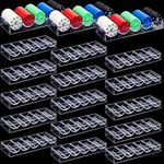 Yulejo 20 Pieces Poker Chip Trays Acrylic Poker Chip Rack Poker Chip Holder Poker Chip Cases for Casino Game