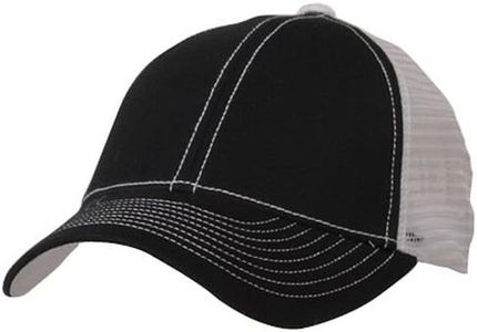 Low Profile Structured Trucker Cap-Black White OSFM