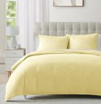 Lane Linen Vanilla Duvet Cover Full Size - Soft Prewashed Full Duvet Cover Set, 3 Pieces, 1 Duvet Cover 80x90 Inches with Zipper Closure and 2 Pillow Shams, Comforter Not Included