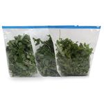 TRILLIUM Food Storage Bags 30 zip lock pouch bags for fridge, Microwave Safe, Washable, Transparent & BPA Free I Pack of 30 (Large 10"x12")