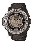 Casio PRW-3500-1CR Men's Protrek Tri-Sensor Sport Watch, Black Dial with Black Band, Multi, One Size