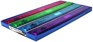 Alvin, FL14D, Plastic Superflex Rulers Display Assortment, Flexible and Virtually Indestructible - 12 Inches, 28 Assorted Colors