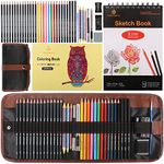 Drawing Sketching Pencils Set – 41-Piece Drawing Sketch Pencils Kit with 50-Page Sketchbook and Coloring Book, Drawing Sketching Pencils Kit for Kids 5-8 8-10 10-12 Teens Adults Beginners Artists