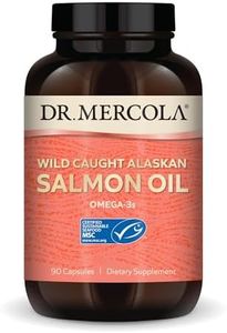 Dr. Mercola, Wild Caught Alaskan Salmon Oil, 30 Servings (90 Capsules), Made with Fresh, Wild Caught Alaskan Sockeye Salmon, Non GMO, Soy-Free, Gluten Free