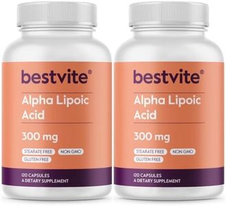Alpha Lipoic Acid 300mg per Capsule (240 Capsules) (120 x 2) No Stearate - No Flow Agents - Non GMO - Gluten Free