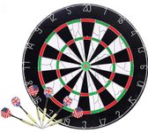 Famous Quality Special Metal Wiring tip 18'' Double Faced Flock Printing Thickening Family Game Dart Board with 6 Needle - (18 x 18'' inch)- Multi Color, Pack of 1 Set