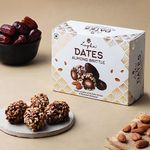 LOYKA Almond Brittle Dates-10 Pc Crunchy Dates Coated With Dark Choco & Roasted Almond Gift Hamper Morning Or Evening Snack,100 Grams