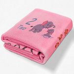 QUICK DRY Soft Fabric Numbers 123 Printed Small Highly Absorbent Waterproof Baby Bed Protector Play Mat Sheet (Pink, 70 x 50 cm)