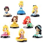 Princess Cupcake Topper, 8PCS Princess Figure Party Cake Decoration Supplies Desk Home Car Decoration Ornaments for fans for Kid Adult Birthday Decorations