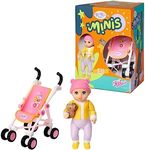 BABY born Minis Playset Stroller with Eli 906156 - 6.5cm Doll with Exclusive Accessories and Moveable Body for Realistic Play - Suitable for Kids From 3+ Years