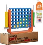 Nyeekoy Unihex 3.6FT Tall Jumbo Oversized 4-to-Score Giant Game Set for Indoor Outdoor Backyard, Life Size 4 in A Row Connect Game for Kids Adult Family Party Fun Yard