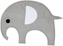 Lincove Baby Playmat Quilted Elephant Baby Floor Mat Decorative Cotton Baby Play Mat Washable Newborn Baby Mat