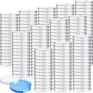 Xuhal 200 Pack Sterile Petri Dishes Plastic Petri Dishes with Lid 90mm Dia x 16mm Sterile Culture Dishes Petri Plate Dishes for Lab Analysis Science Experiment School Projects