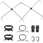 VIFDERU Duck Decoy Spreader and Jerk Rig for Waterfowl Hunting, Rustproof Tangle Free Duck Hunting Spreader for Natural Decoys Motion, Incl Adjustable Link Cord, 100ft Line Handle, Bungee, 2Pack-Black