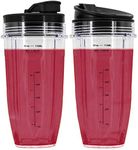 Nutri Ninja 24 oz Cups, Ninja Pro Replacement Cups with Sip & Seal Lid Compatible with BL450 BL454 BL456, BL480, BL490, BL640, BL642, BL680 BL687 for Nutri Ninja Auto IQ Series Blenders (Pack of 2)